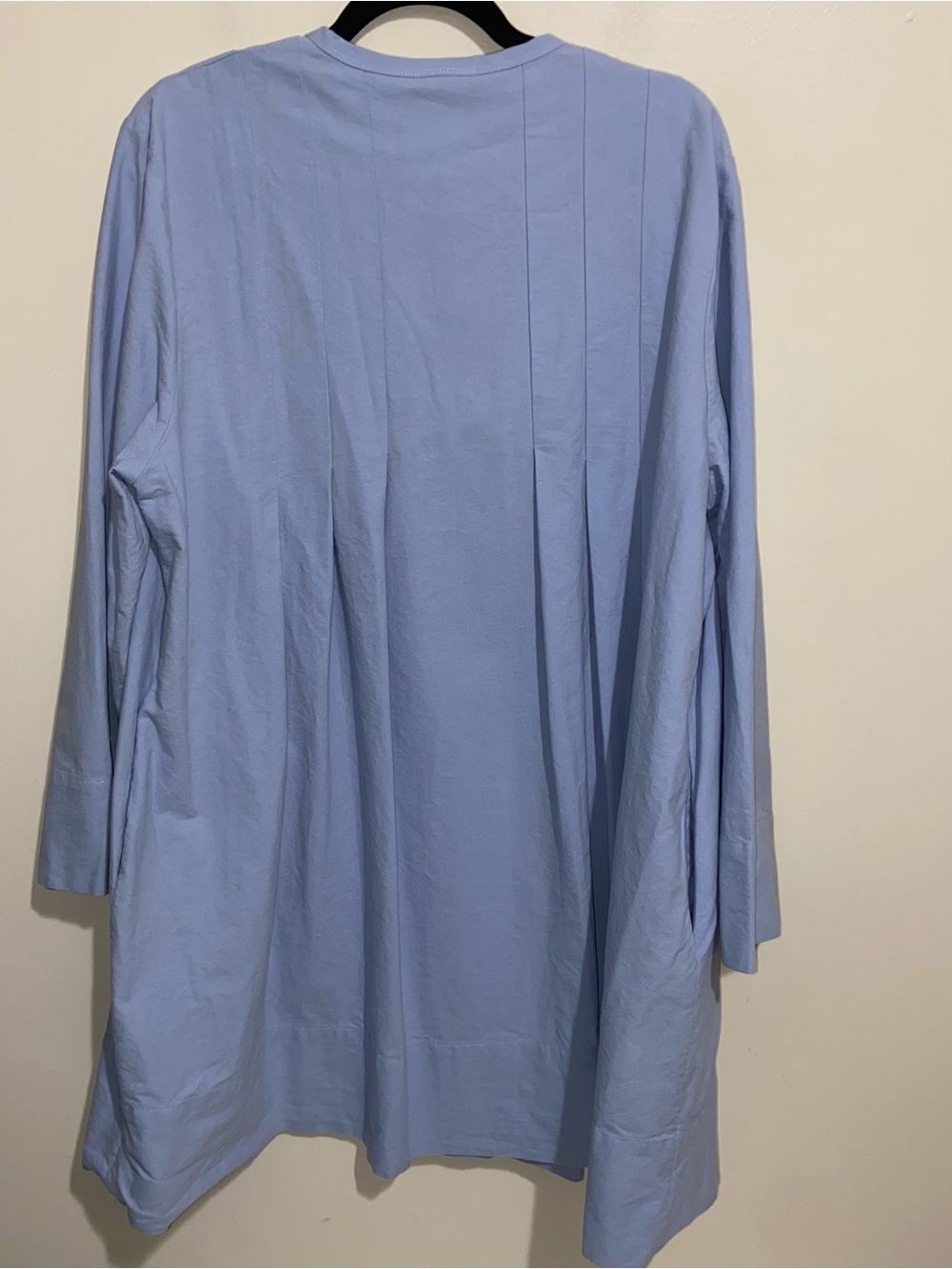 Tuckernuck Dress Womens XXL Sky Blue Luella Pleated Mini Shirtdress Coastal NWT - Picture 10 of 15